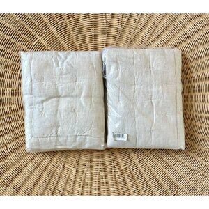 Serena & Lily Sutter Linen Euro Shams (Set of 2)-Flax